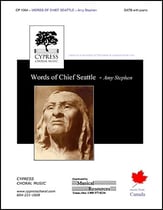 Words of Chief Seattle SATB choral sheet music cover